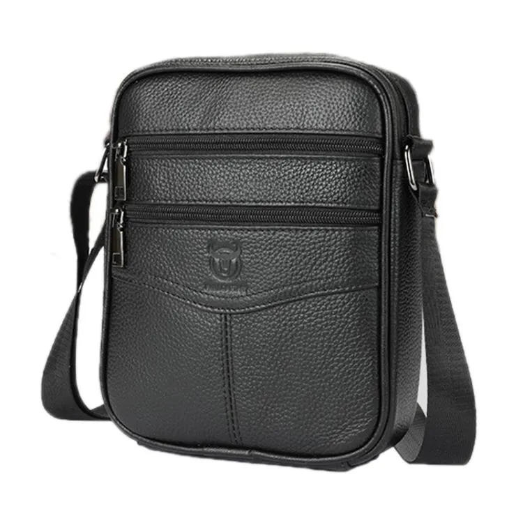 BULL CAPTAIN 8-Inch Vintage Leather Shoulder Bag Crossbody Wallet