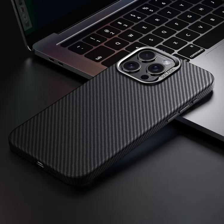 For iPhone 15 Pro SULADA 600D Kevlar Texture PC Shockproof Phone Case