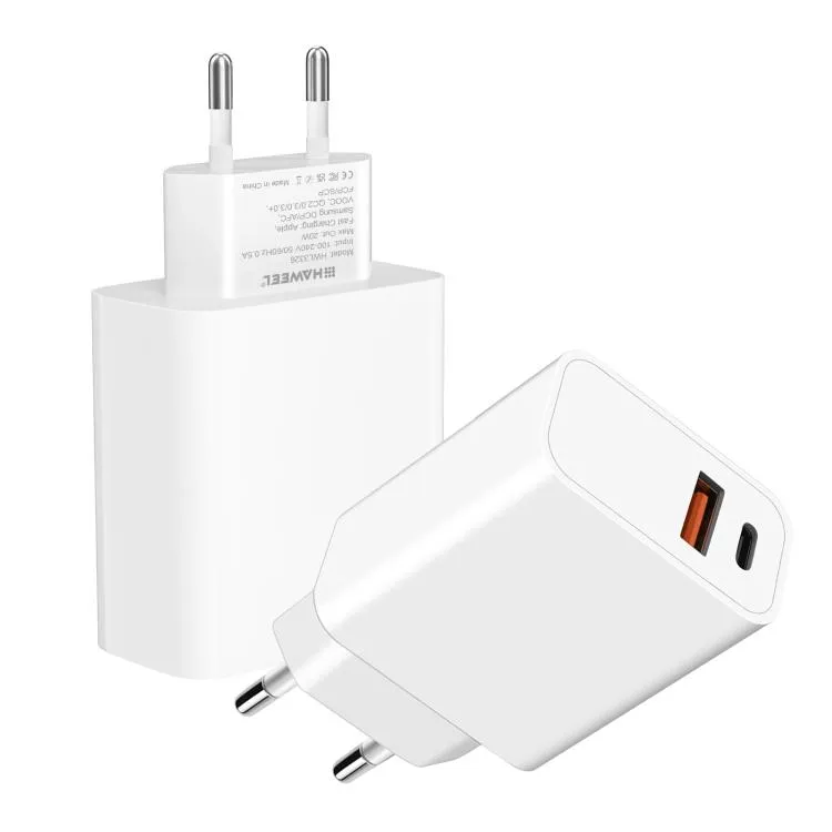 HAWEEL 20W Dual-Port Fast Charger Adapter