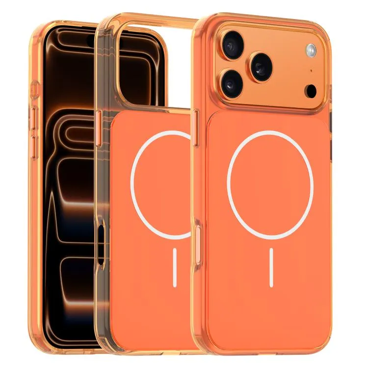 For iPhone 17 Pro Gold-Orange Original Color MagSafe Shockproof Phone Case