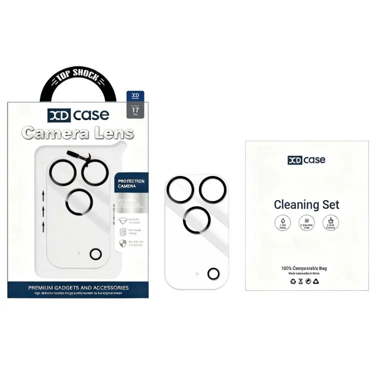 For iPhone 17 Pro Silkscreen Integrated Tempered Glass Back Camera Film