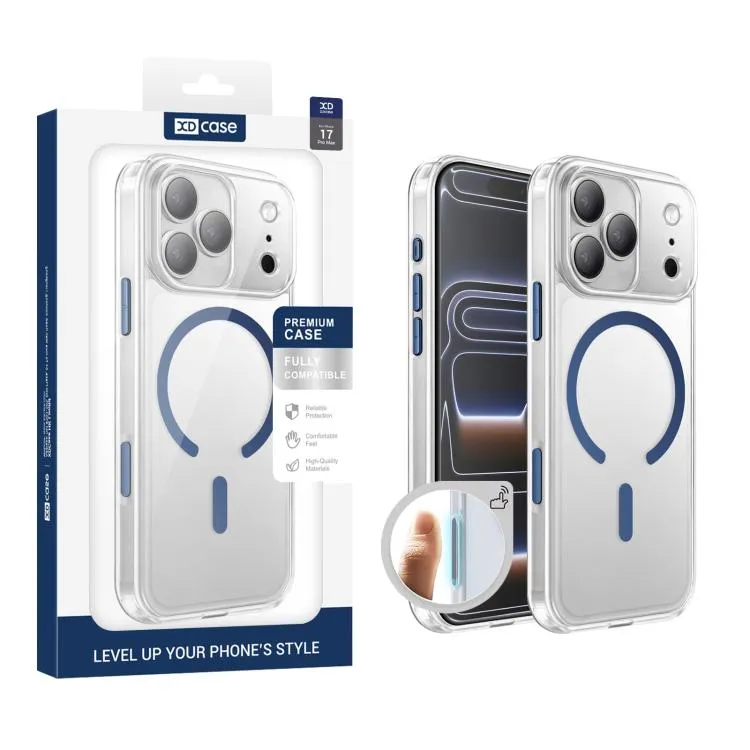 For iPhone 17 Pro XDcase Frosted Transparent Magnetic Shockproof Phone Case