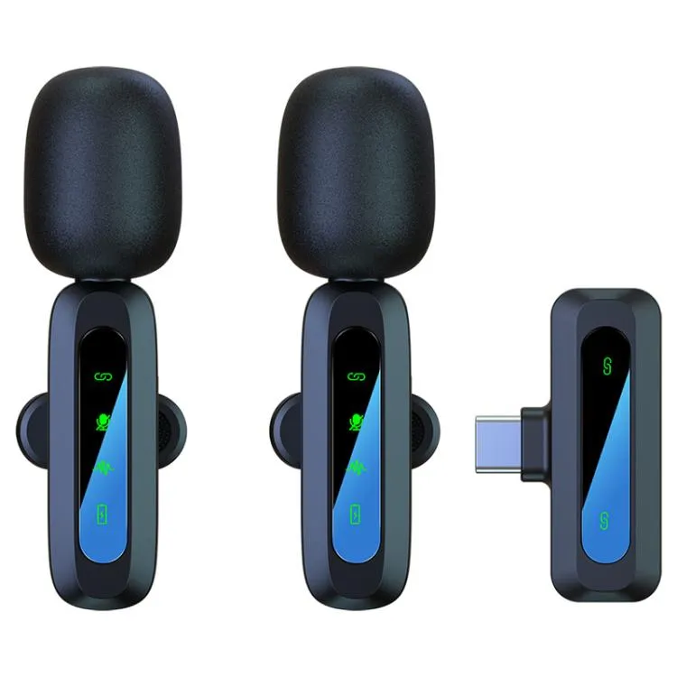 2 in 1 Lavalier Wireless Microphone Noise Reduction Mini Mic