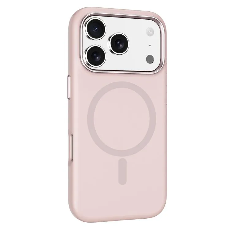 For iPhone 17 Pro Max Mutural Karen Series Liquid Silicone MagSafe Phone Case (Pink)