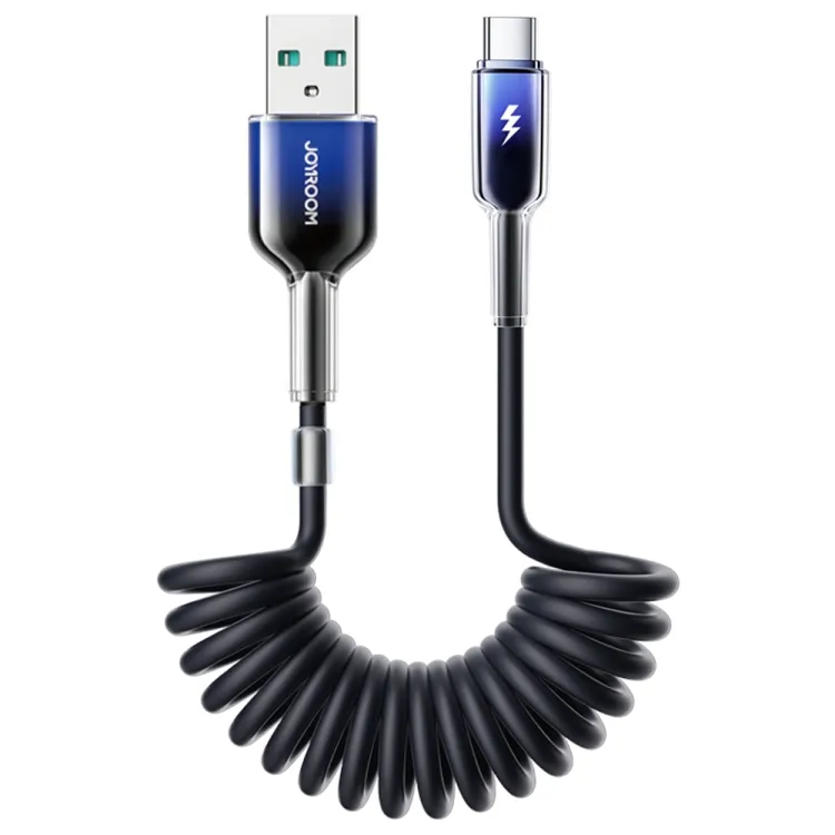 JOYROOM S-A43 3A USB to USB-C / Type-C Coiled Fast Charging Data Cable