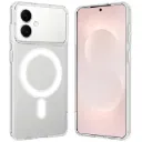 For Samsung Galaxy S26 Edge 5G MagSafe Magnetic Acrylic TPU Phone Case(Transparent)