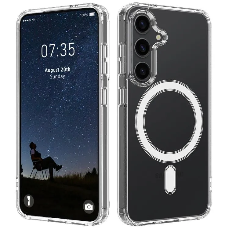 For Samsung Galaxy S26+ 5G MagSafe Magnetic Acrylic TPU Phone Case(Transparent)