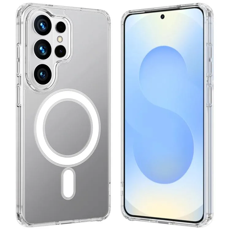 For Samsung Galaxy S26 Ultra 5G MagSafe Magnetic Acrylic TPU Phone Case(Transparent)