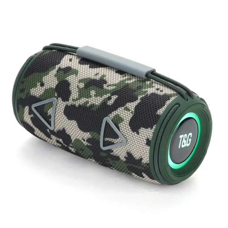 T&G TG-657 Portable Wireless 3D Stereo Subwoofer Bluetooth Speaker Support FM / LED Atmosphere Light. (Camoufalge)