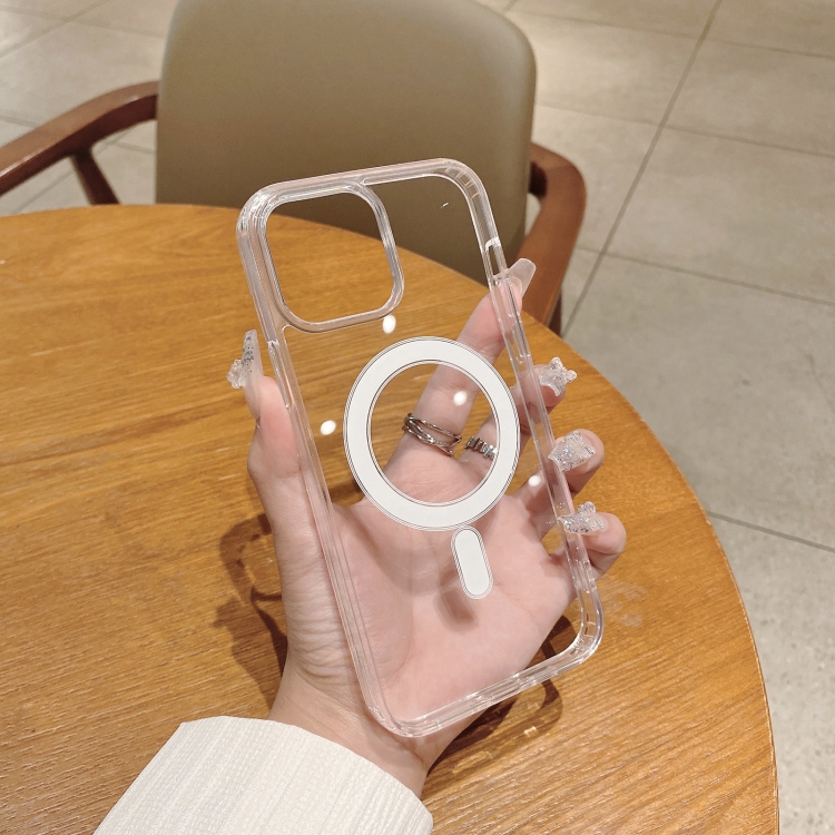 [00-34] iPhone 13 Pro MagSafe Magnetic Clear Acrylic TPU Case 