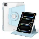For iPad Pro 13 2025 / 2024 360 Rotation Detachable Clear Acrylic Leather Tablet Case