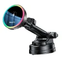Yesido C315 15W Suction Cup Air Vent Car Wireless Charging Holder with RGB Lighting(Black)