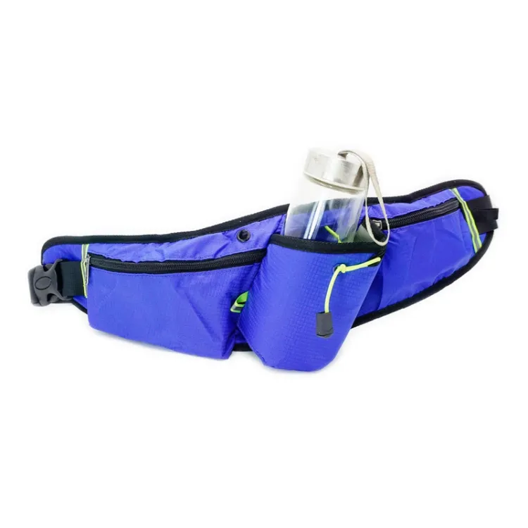 Outdoor Sports Water Bottle Waist Bag Multifunctional Fitness Running Mobile Phone Invisible Waist Bag (Royal Blue)