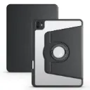 For iPad Pro 13 2025 / 2024 Acrylic 360 Rotation Detachable Leather Tablet Case(Black)