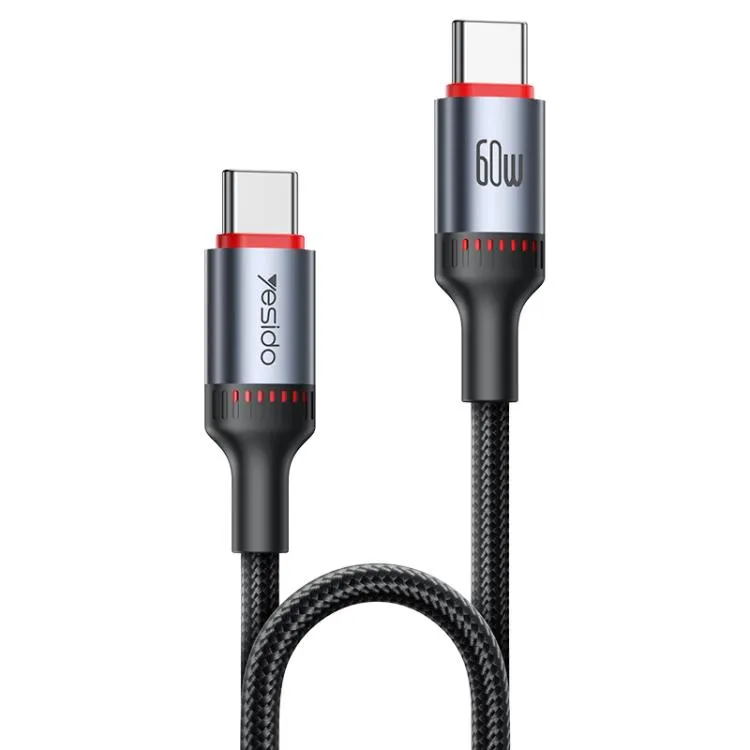 Yesido PD60W 3A USB-C / Type-C to USB-C / Type-C Charging Data Cable (1.2m)