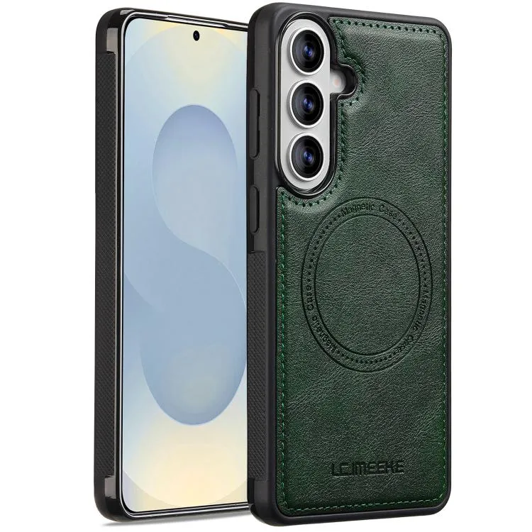 For Samsung Galaxy A57 5G LC.IMEEKE Magsafe Phone Case (Deep Green)