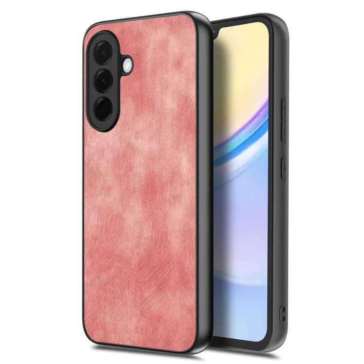 For Samsung Galaxy A57 5G Vintage Leather PC Back Cover Phone Case(Pink)