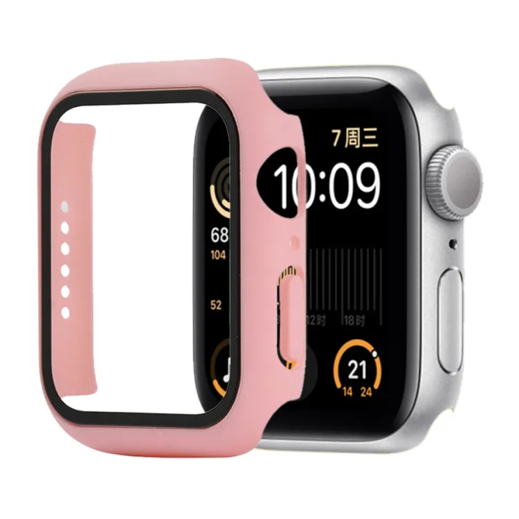 Shockproof PC+Tempered Glass Protective Case with Packed Carton For Apple Watch Series 6 / 5 / 4 / Watch SE 40mm