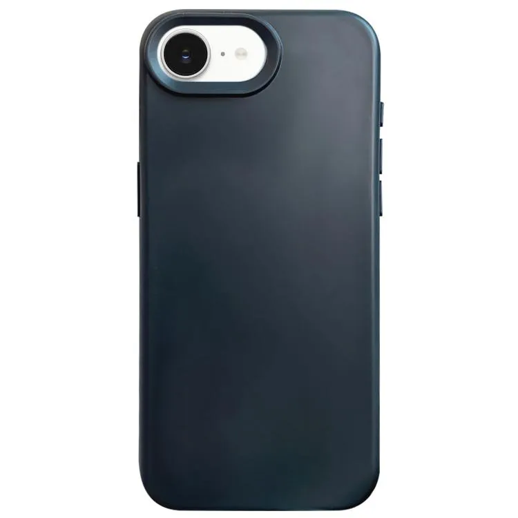 For iPhone 17e / 16e Dopamine Simple Imitation Liquid Silicone Phone Case(Black)