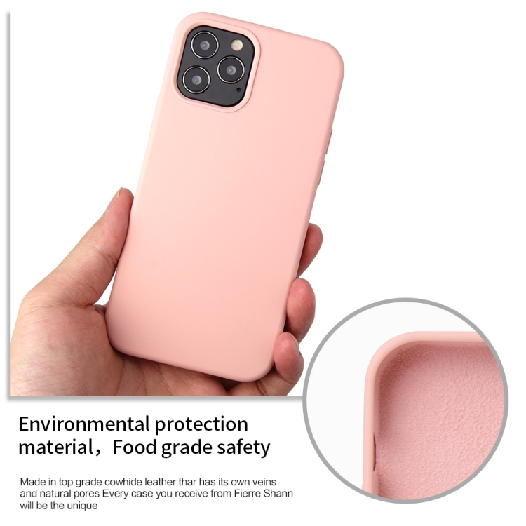 [00-145] iPhone 13 Solid Color Liquid Silicone Shockproof Protective Case. (Pink)