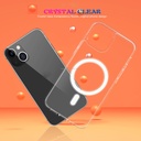 Phone 13 mini Magsafe Case Simple Magnetic Ring All-inclusive Clear Crystal Case.