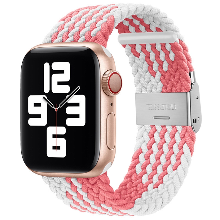 Braided + Stainless Steel Watch Band For Apple Watch Ultra 49mm&Watch Ultra 2 49mm / Series 9&8&7 45mm / SE 3&SE 2&6&SE&5&4 44mm / 3&2&1 42mm.