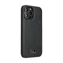 For iPhone 13 Pro Fierre Shann Leather Texture Phone Back Cover Case 