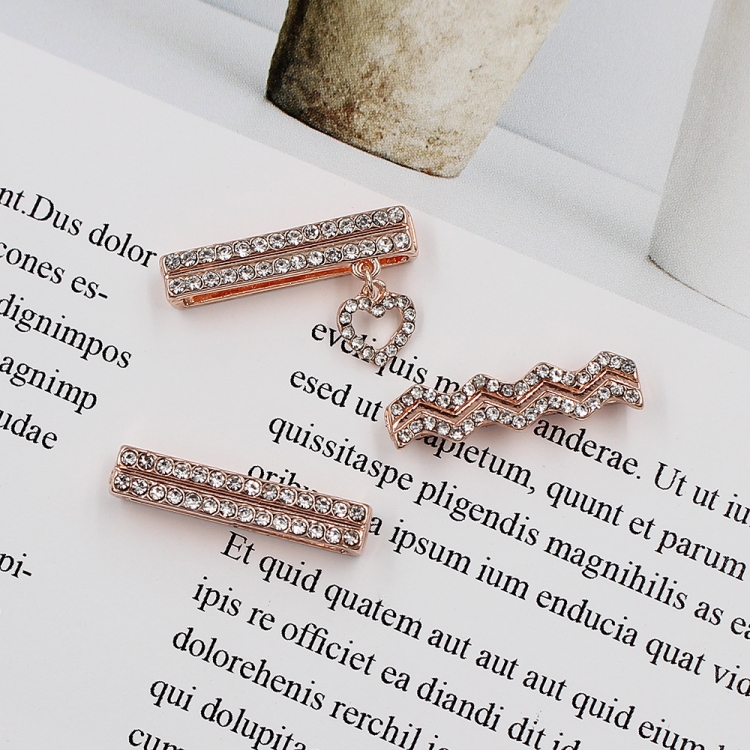 [00-201] 
3pcs/set Smart Watch Silicone Strap Buckle Decoration Ring (Rose gold)