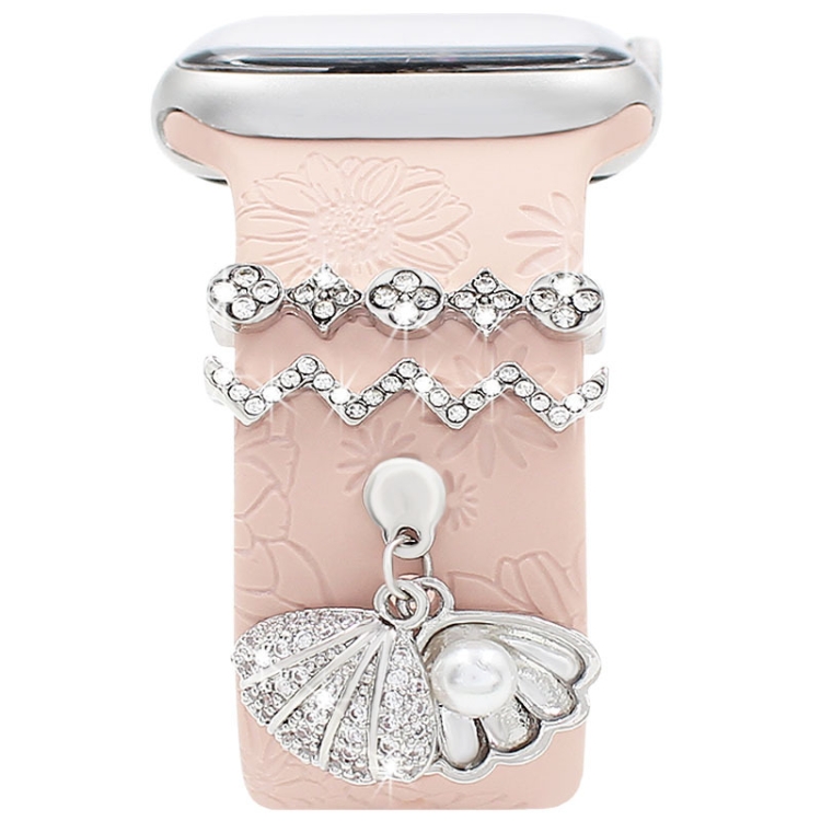 3pcs/set Watch Universal Silicone Strap Decoration Ring Decorative.