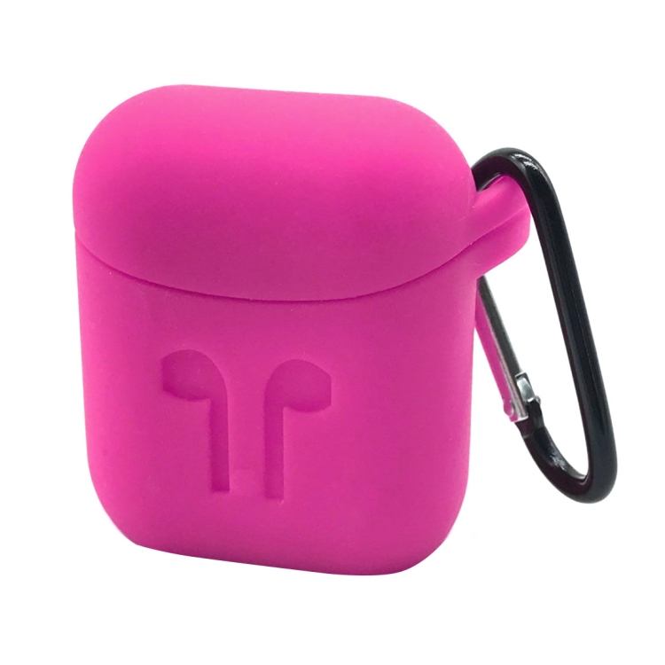 Portable Wireless Bluetooth Earphone Silicone Protective Box Anti-lost Dropproof Storage Bag with Hook for Apple AirPods 1/2.