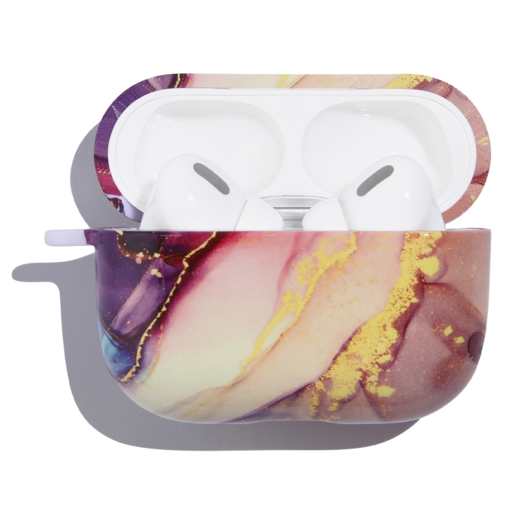 Marble Anti-fall Wireless Earphone PC Protective Case For AirPods Pro.