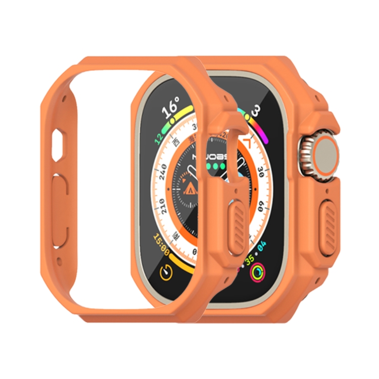[00-248] For Apple Watch Ultra 49mm Mijobs Ultra-thin Bezel PC Watch Case. (Orange)