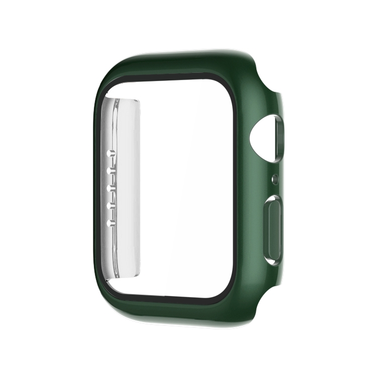 Electroplating Monochrome PC+Tempered Film Watch Case For Apple Watch Series 6/5/4/SE 44mm.