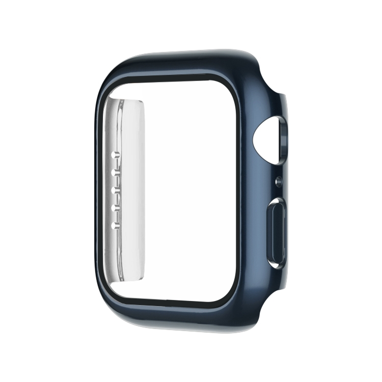 Electroplating Monochrome PC+Tempered Film Watch Case For Apple Watch Series 6/5/4/SE 44mm
