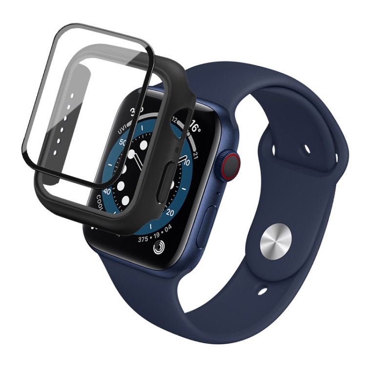 IMAK Shockproof PC Protective Case with Tempered Glass Film For Apple Watch Series 6 & SE & 5 & 4 44mm