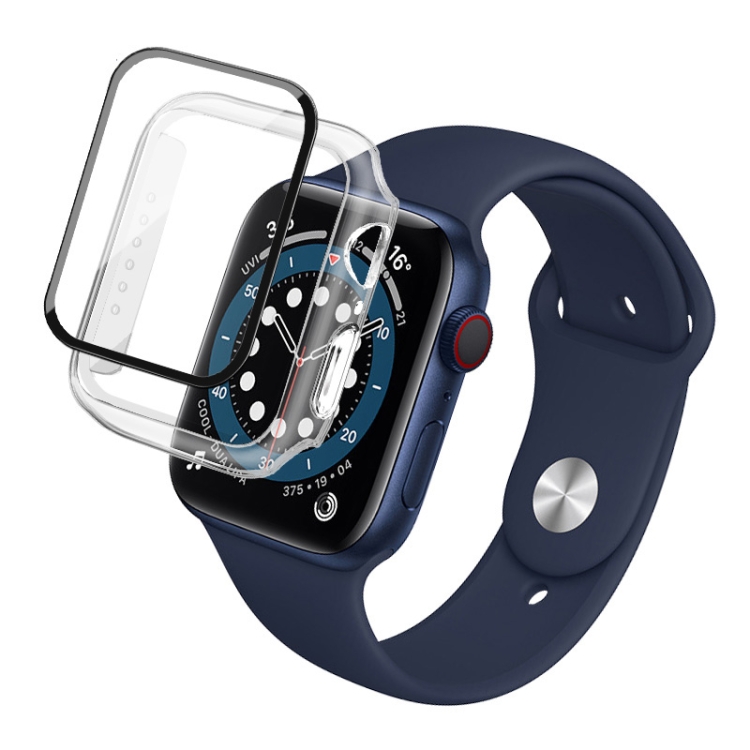 IMAK Shockproof PC Protective Case with Tempered Glass Film For Apple Watch Series 6 & SE & 5 & 4 44mm
