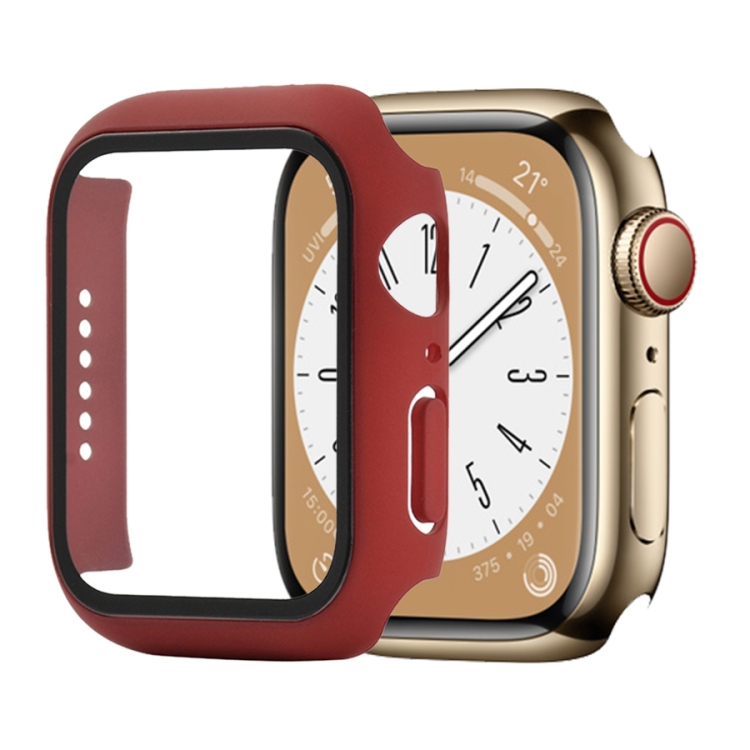 Shockproof PC+Tempered Glass Watch Protective Case For Apple Watch Series 8&7 41mm
