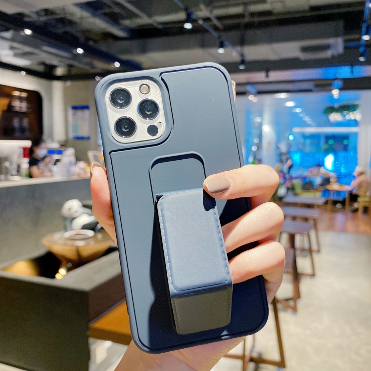 For iPhone 12 Pro Max Colorful TPU + PC Shockproof Case with Wrist Strap Holder.