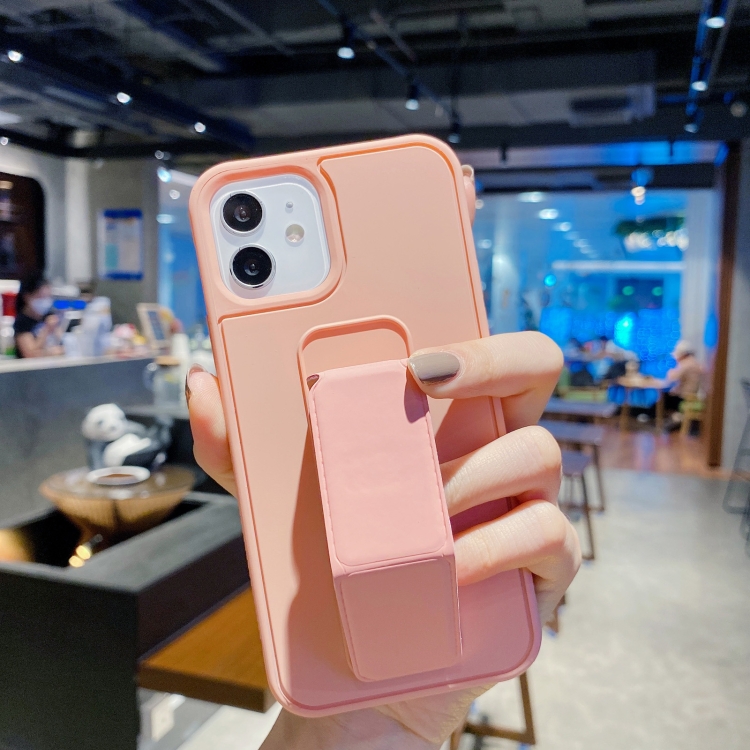 For iPhone 12 / 12 Pro Colorful TPU + PC Shockproof Case with Wrist Strap Holder.