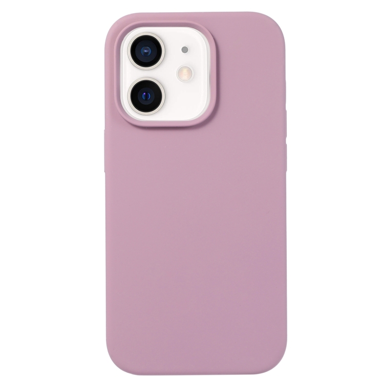 [00-424] For iPhone 12 mini Liquid Silicone Phone Case (purple)