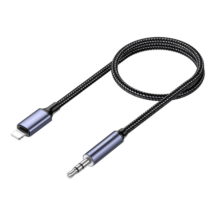 Kuulaa KL-X55 8 Pin Male to 3.5mm AUX Braided Audio Adapter Cable.