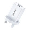 WK 10W Dual USB Ports Travel Charger Power Adapter.