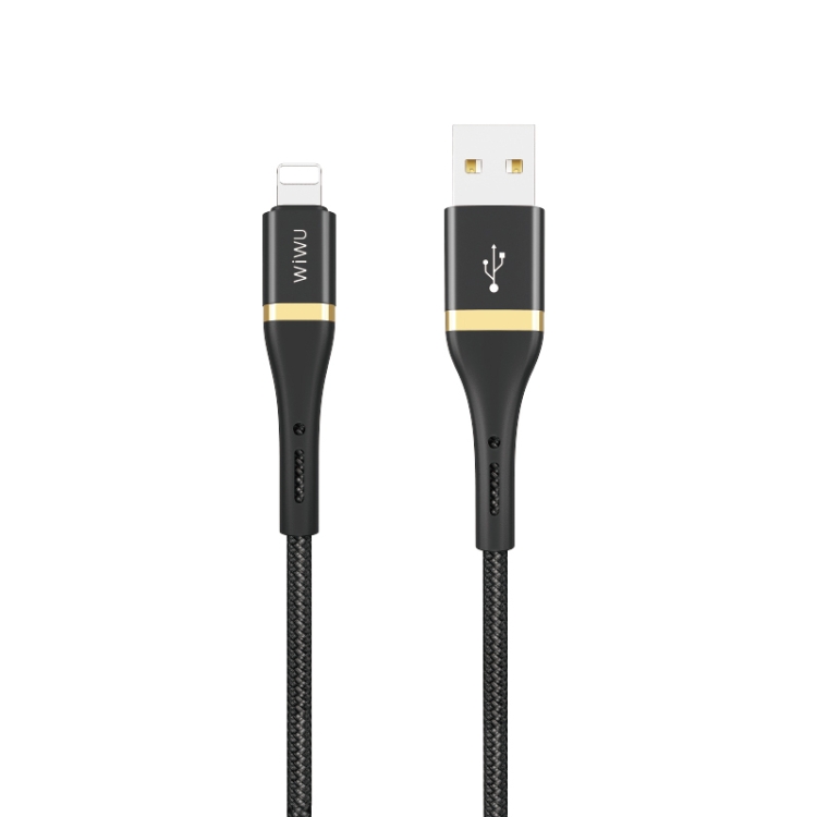WIWU 2.4A USB to 8 Pin Nylon Braided Fast Charging Data Cable.