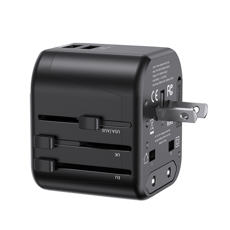 USAMS US-CC173 T55 12W Universal Multi Plug Travel Charger.