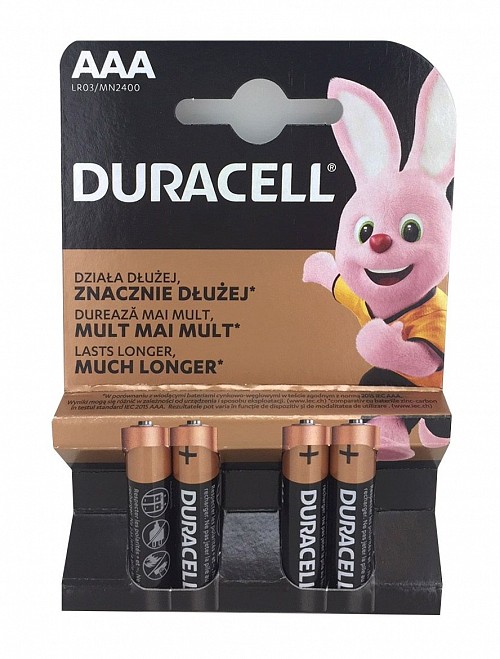 Duracell Alkaline AAA Batteries 4pcs.