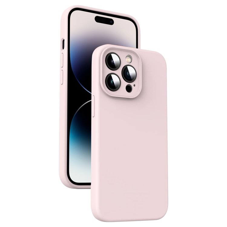 For iPhone 14 Pro Max Microfiber Liquid Silicone Shockproof Phone Case.