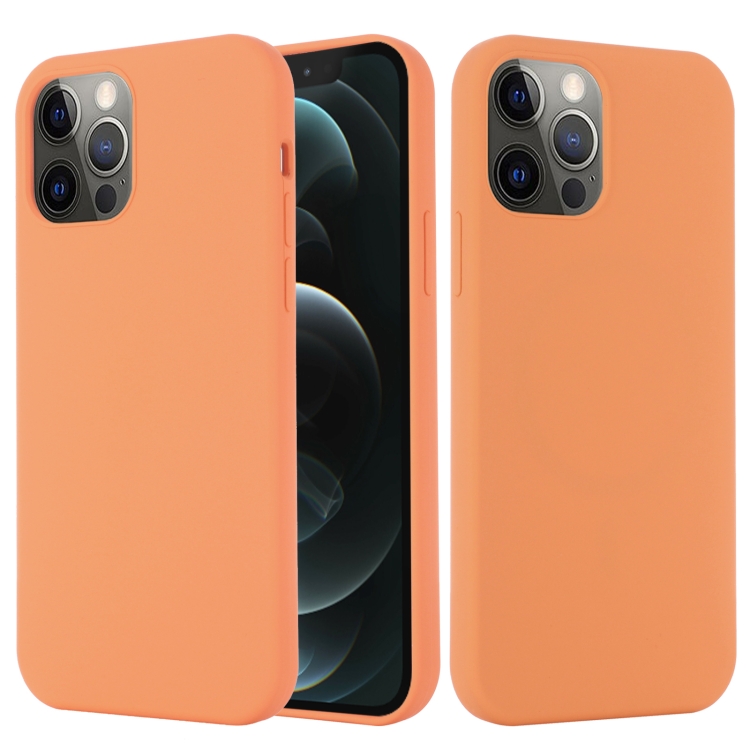 [00-548] For iPhone 14 Pro Max Shockproof Silicone Magnetic Magsafe Case. (Orange)