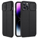 For iPhone 14 Pro Max Litchi Texture Sliding Camshield TPU Protective Phone Case.