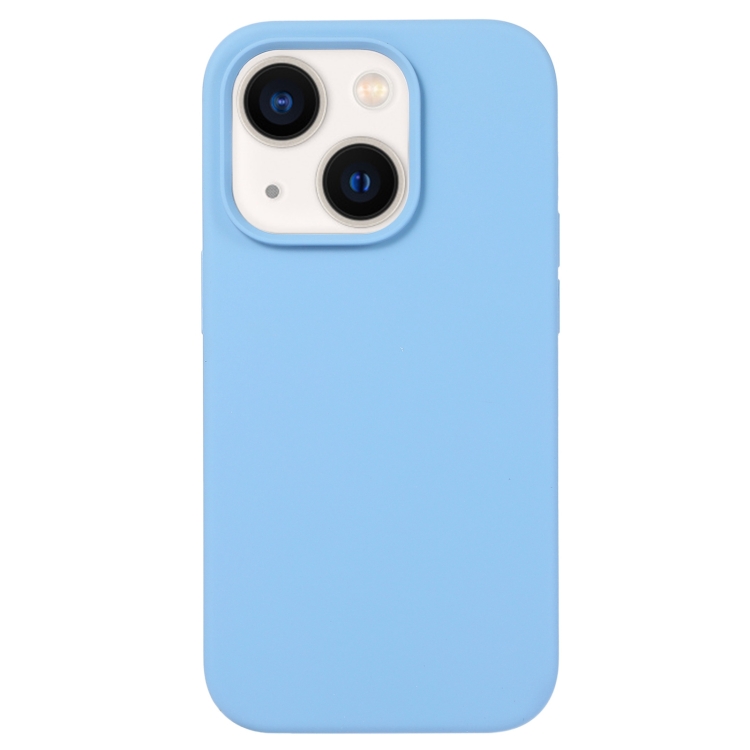 [00-588] For iPhone 14 Pro Liquid Silicone Phone Case. (Blue)