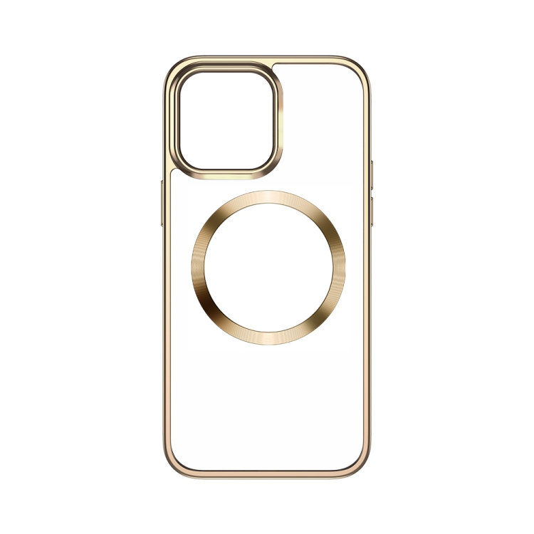 [00-616] For iPhone 14 Pro Max TOTUDESIGN  Crystal Series TPU+PC MagSafe Case. (gold)